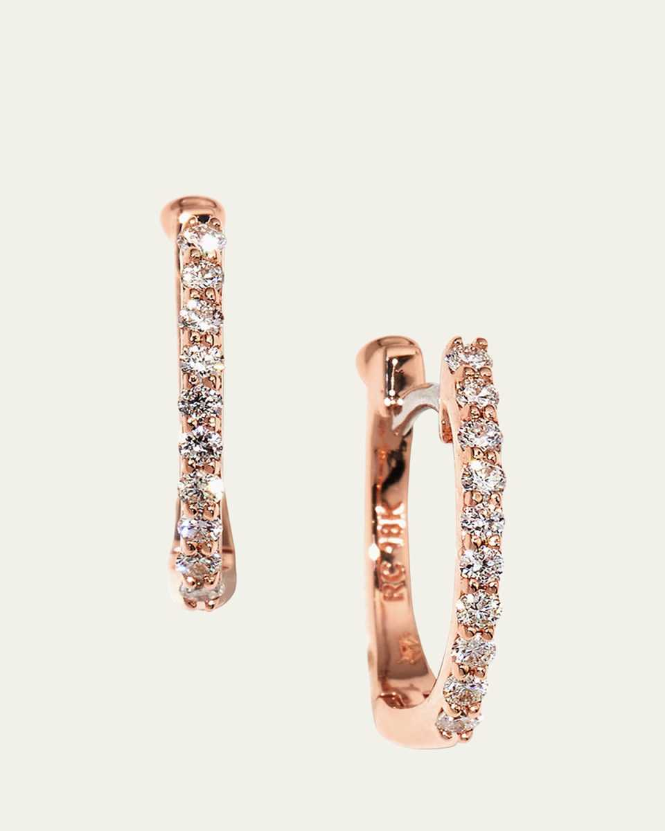 Pave Diamond Horseshoe Earrings